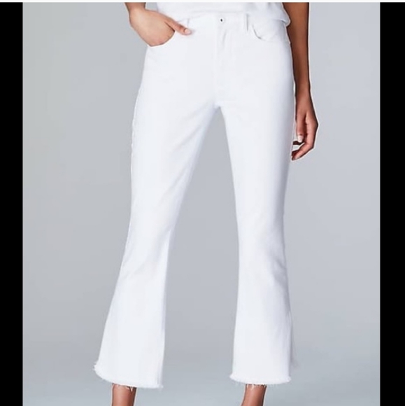 J. Jill Denim - J. Jill White Kick-Flare Ankle Jeans